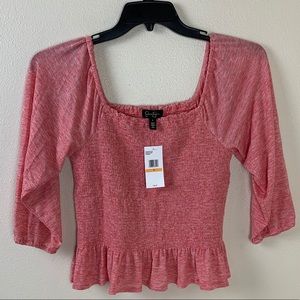 Pink crop top- Jessica Simpson Top Size Small NWT milk maid look